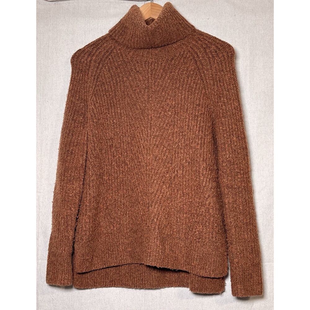 Madewell Women's Turtleneck Wool Blend Cozy Rust Sweater Knit Pullover Size‎ XS